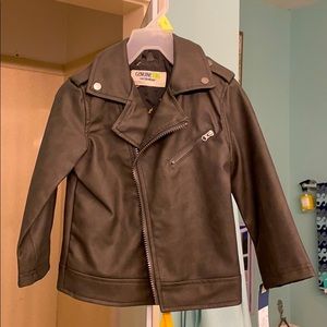 Black Toddler Leather Jacket